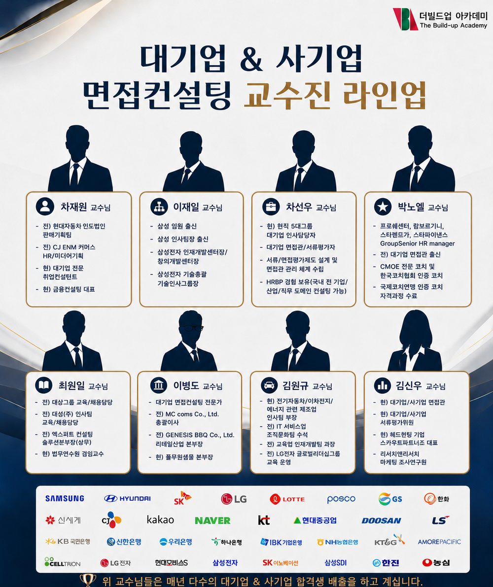 더빌드업아카데미 교수진 대기업
