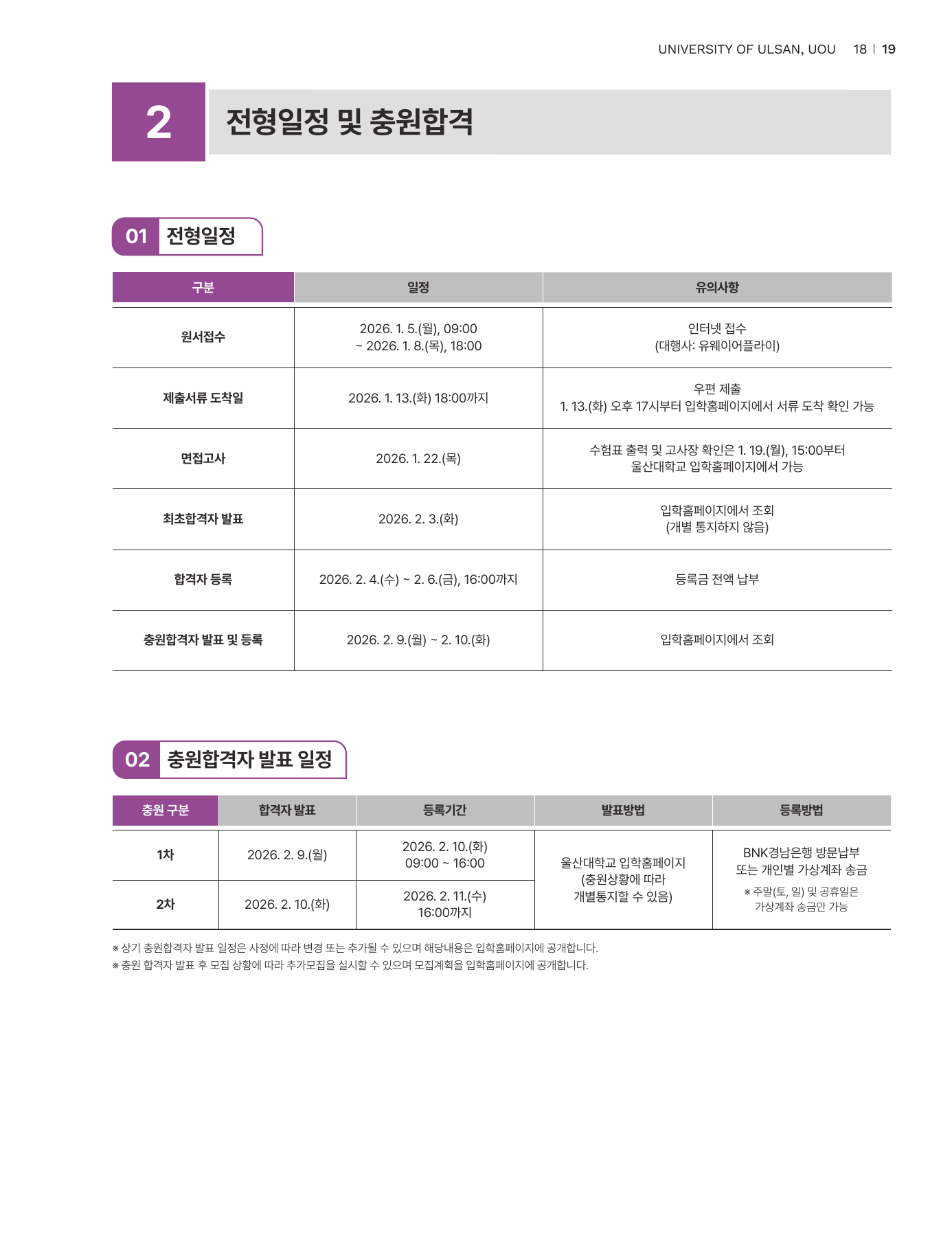 2026학년도 울산대학교 편입학 모집요강 1