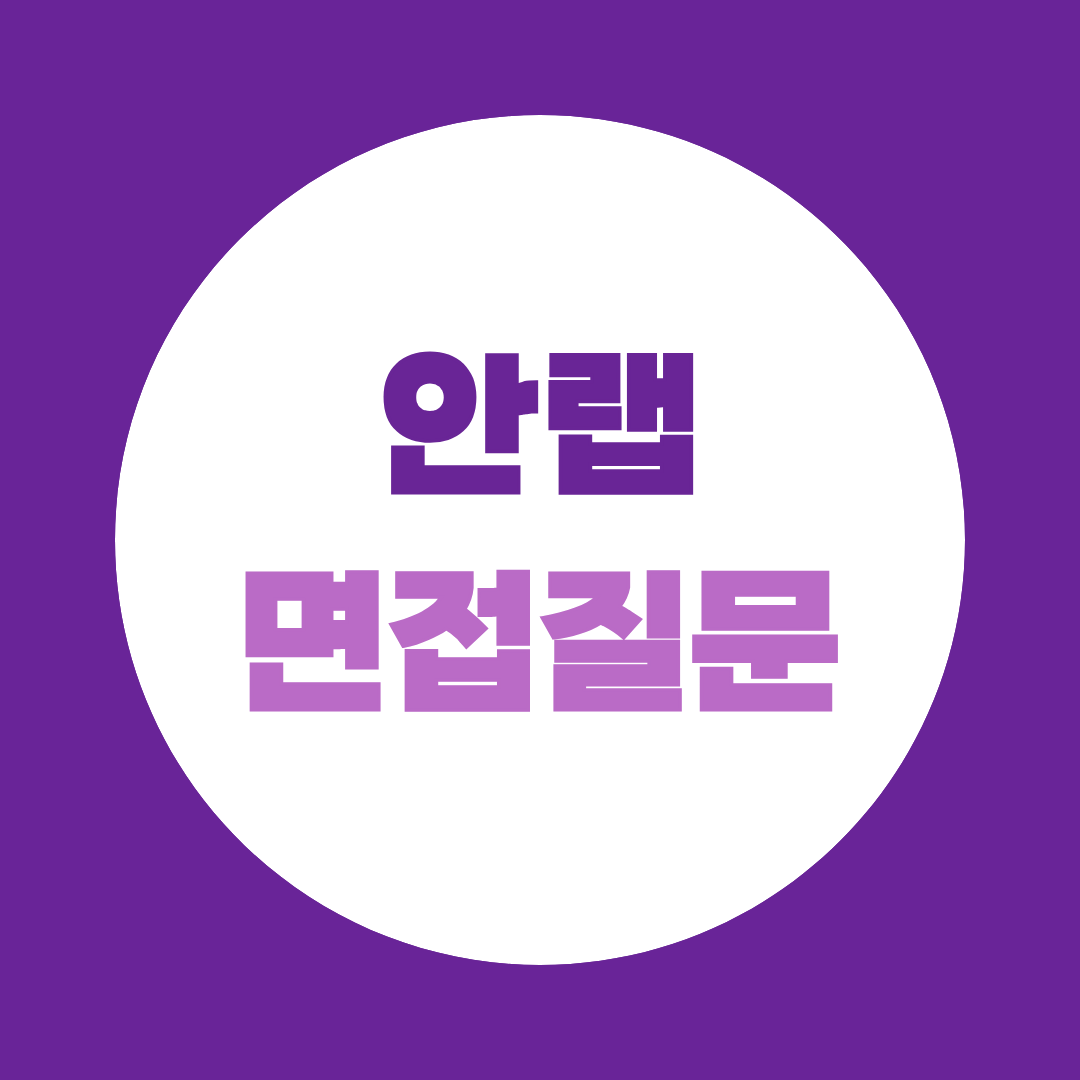 안랩 채용담당인턴 면접질문