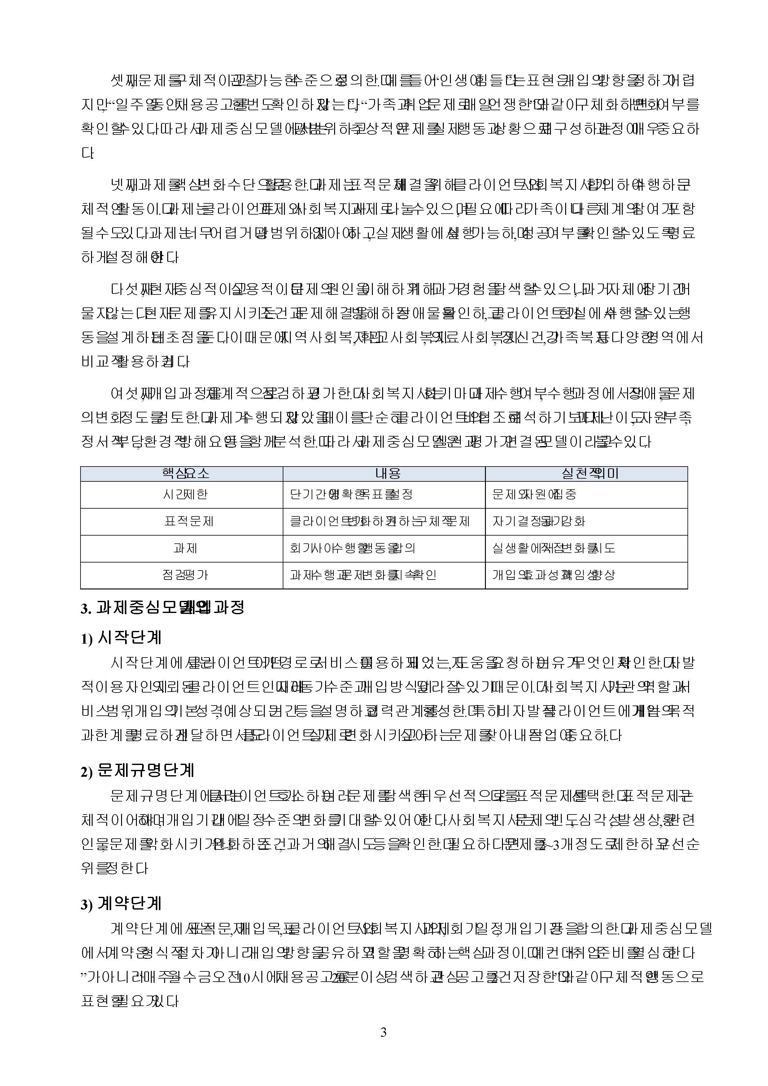 과제 중심 모델의 등장배경·특징·개입과정을 설명하고 적용 가능한 사례를 제시 미리보기 3