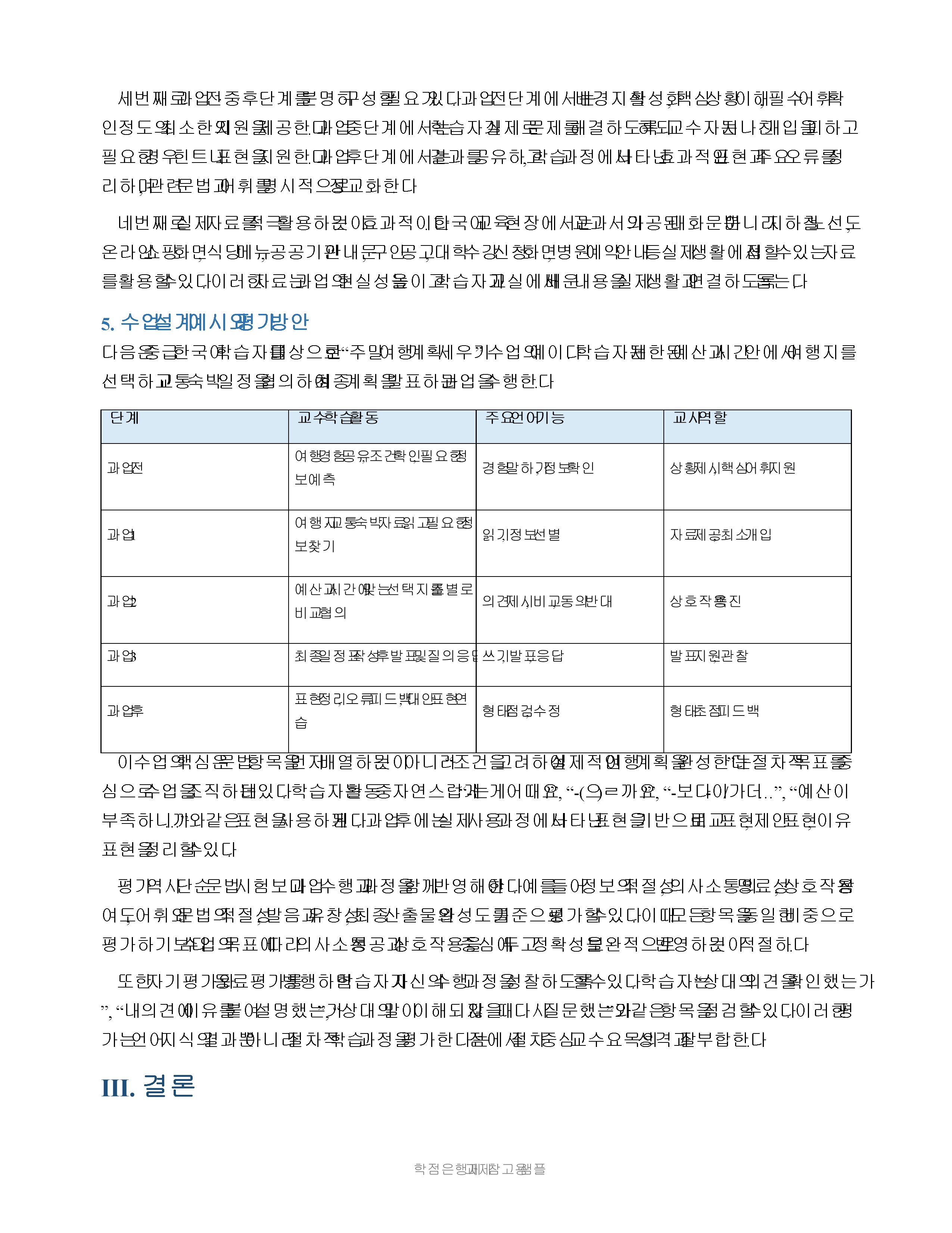 절차 중심 교수요목의 개념을 설명하고 한국어 교육 현장에 적용하는 방안을 제시 미리보기 4